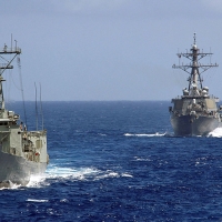 HMAS Canberra and USS Fitzgerald