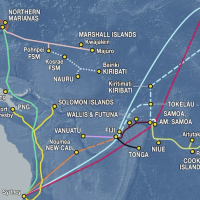 International undersea internet cables for Pacific Island countries. Dr Amanda H A Watson and CartoGIS ANU